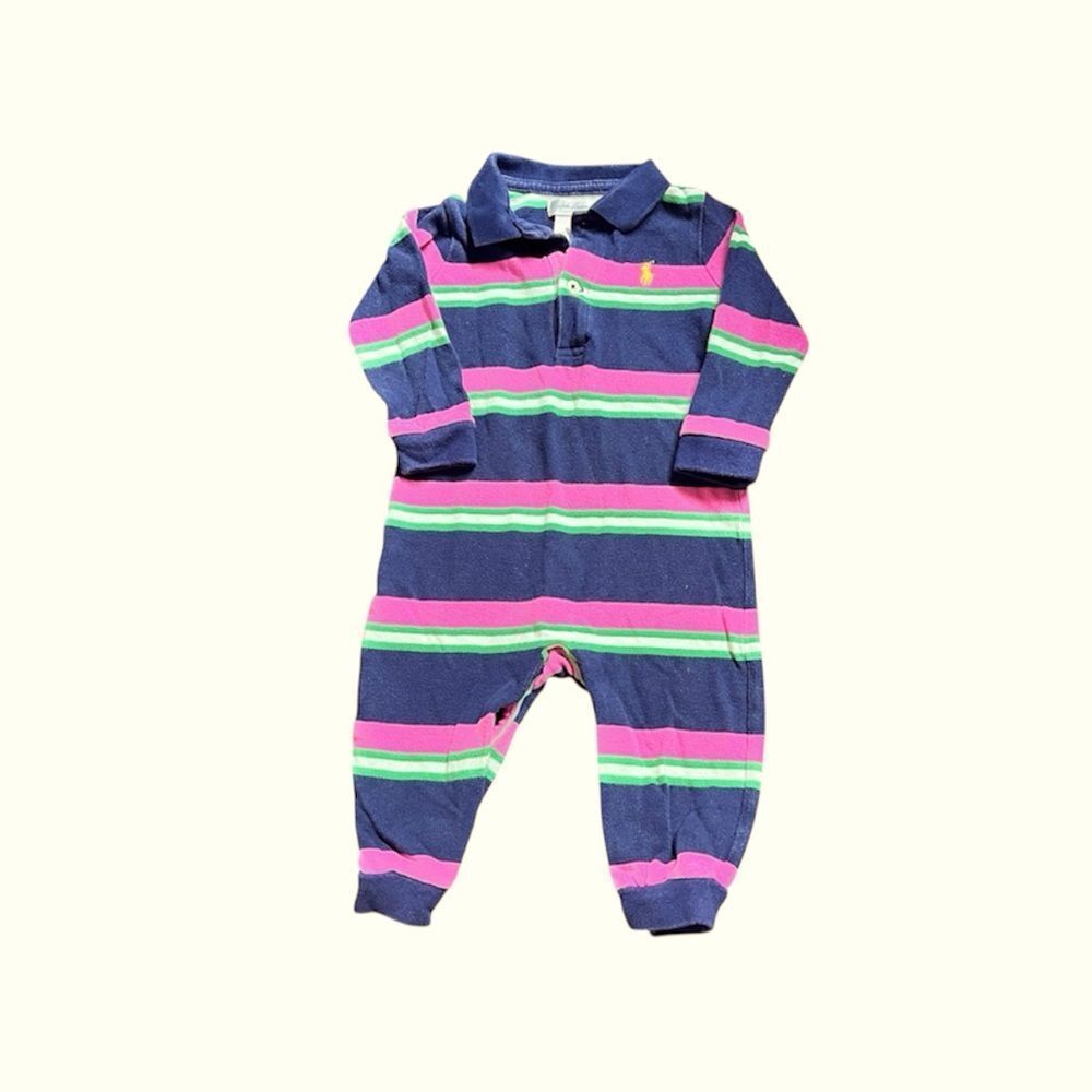 Polo Ralph Lauren Baby Boys Long Sleeve Coverall 9M